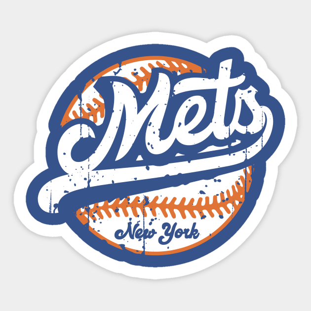 Classic Mets Vintage Sticker by Throwzack